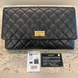 CHANEL Black Quilted Leather Bag